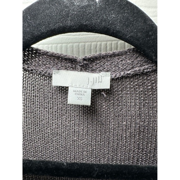 J Jill Womens Gray Linen Blend Open Front Cardigan Sweater XS Knit - Picture 3 of 8